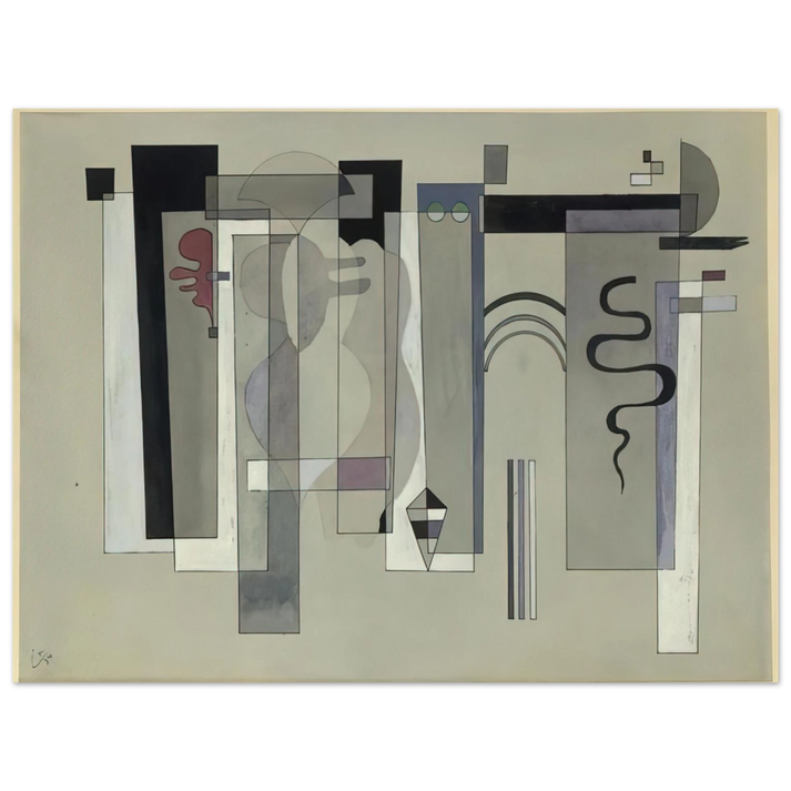 Wassily Kandinsky - SURFACES MEETING 1934  75x100 cm / 30x40inches Fine Art Poster