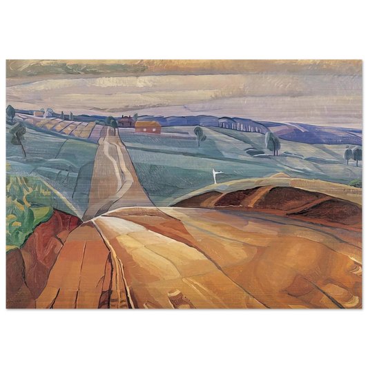 Landscape at Pentecost - 1929 - Grace Cossington Smith Brushed Aluminum Print - 70x100 cm / 28x40 inches | Grace Cossington Smith Aluminum Print | Grace Cossington Smith Prints