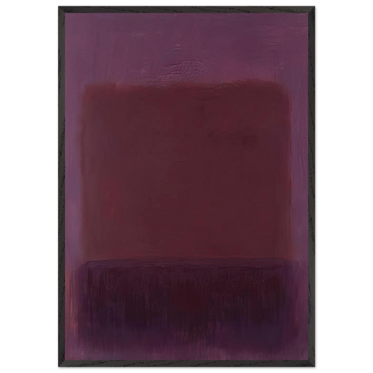 Purple Brown - 1957 - Mark Rothko 70x100 cm / 28x40 inches Framed Art Print – Black Wooden Frame