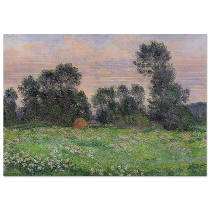Meadow in Giverny - claude monet Brushed Aluminum Print - 70x100 cm / 28x40 inches | claude monet Aluminum Print | claude monet Prints