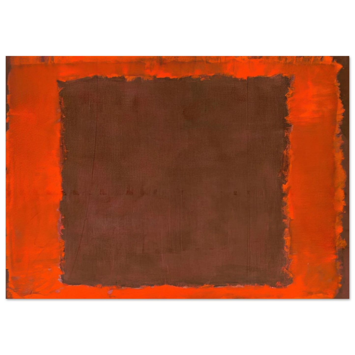 Mark Rothko - Untitled Mural for End Wall - 1959 Wall Art - 21x29.7 cm / 8x12" - Premium Wooden Framed Poster With Fine Art Paper-canvas - White frame