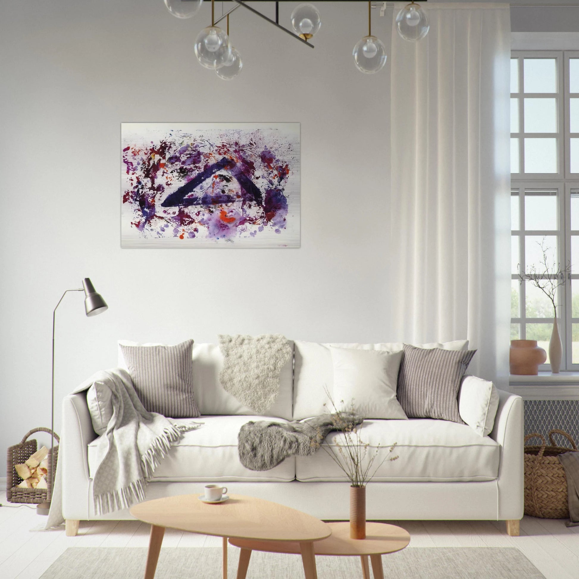 Untitled  SF220S  - Sam Francis Brushed Aluminum Print - 70x100 cm / 28x40 inches | Sam Francis Aluminum Print | Sam Francis Prints