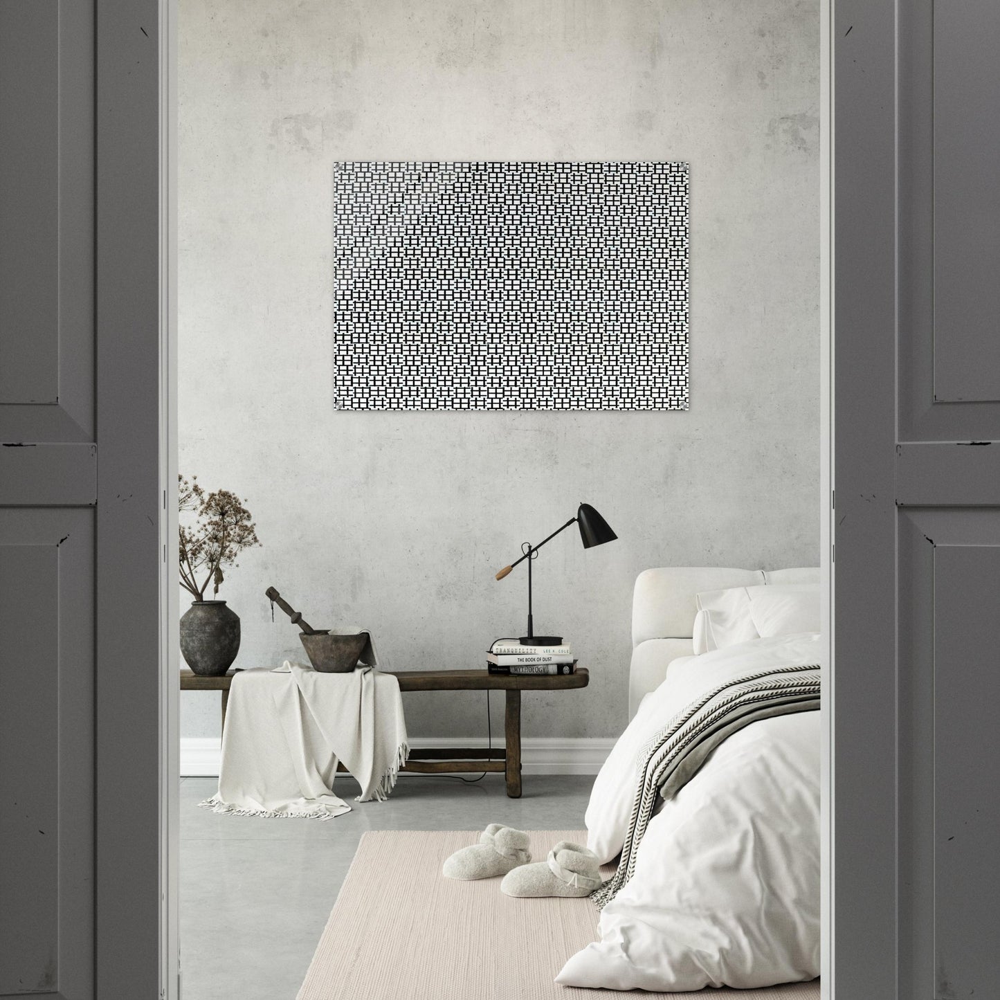 Untitled Verticals and Horizontals - 1970 - Francois Morellet Acrylic Print - 70x100 cm / 28x40″ inches