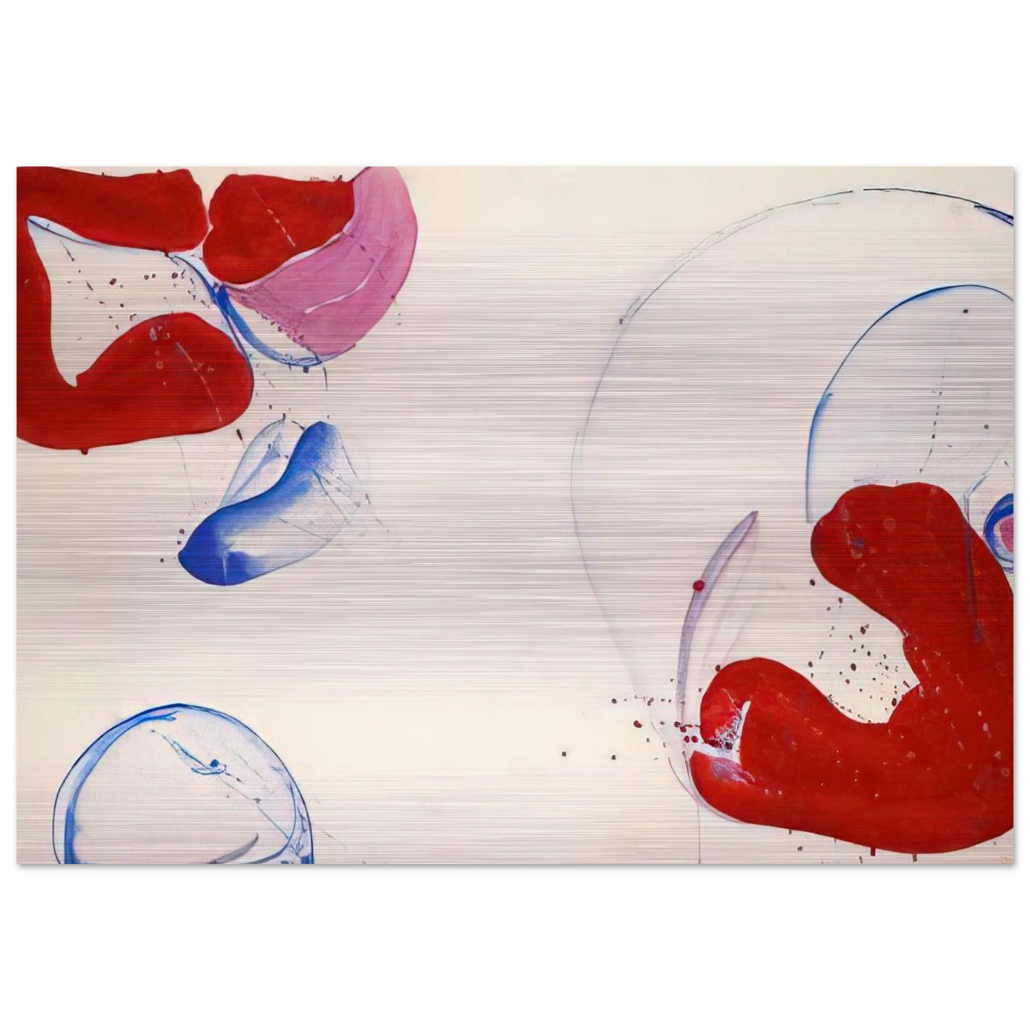 Untitled  SF 61-012  - Sam Francis Brushed Aluminum Print - 70x100 cm / 28x40 inches | Sam Francis Aluminum Print | Sam Francis Prints