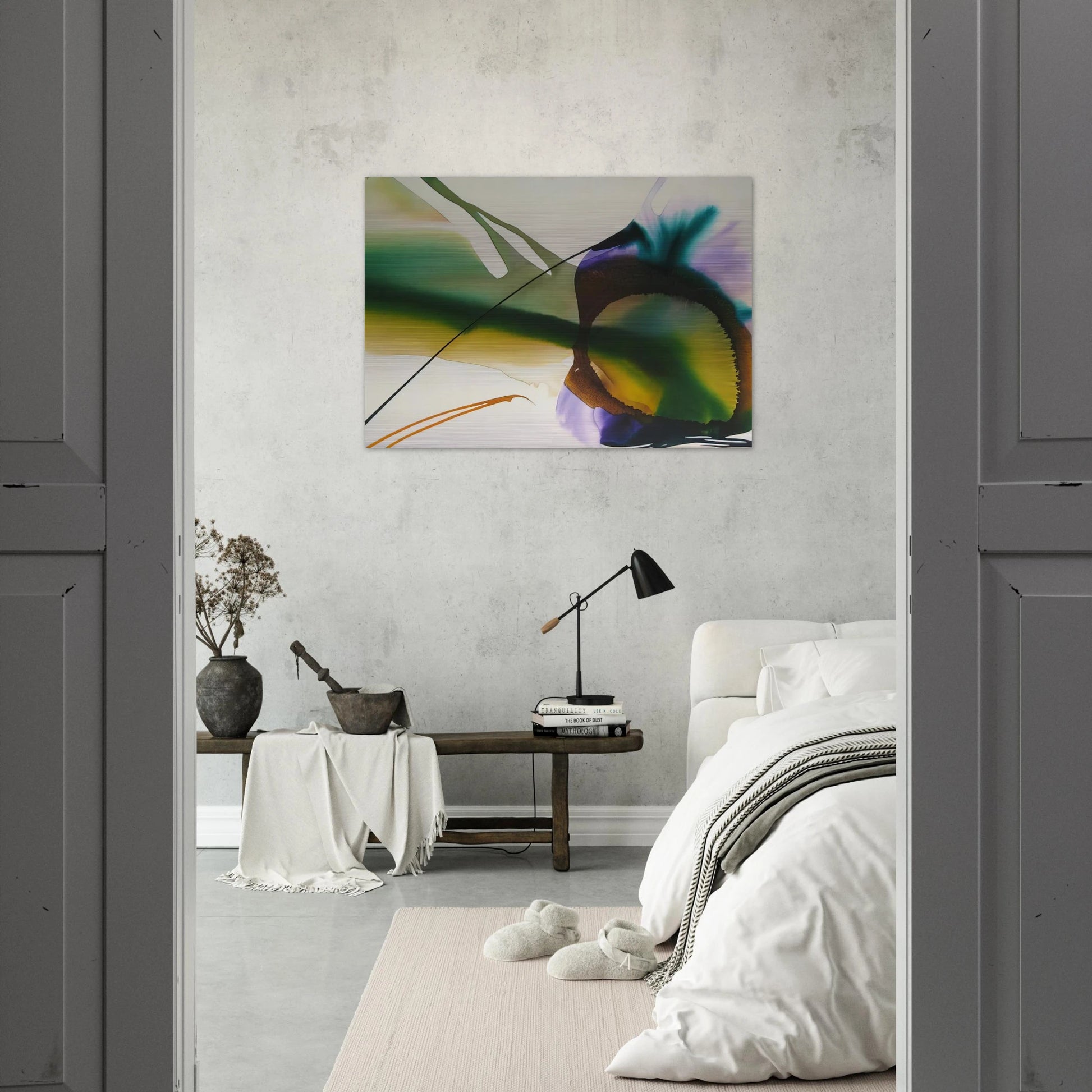 Phenomena Amber Sight - 1968 - Paul Jenkins Brushed Aluminum Print - 70x100 cm / 28x40 inches | Paul Jenkins Aluminum Print | Paul Jenkins Prints