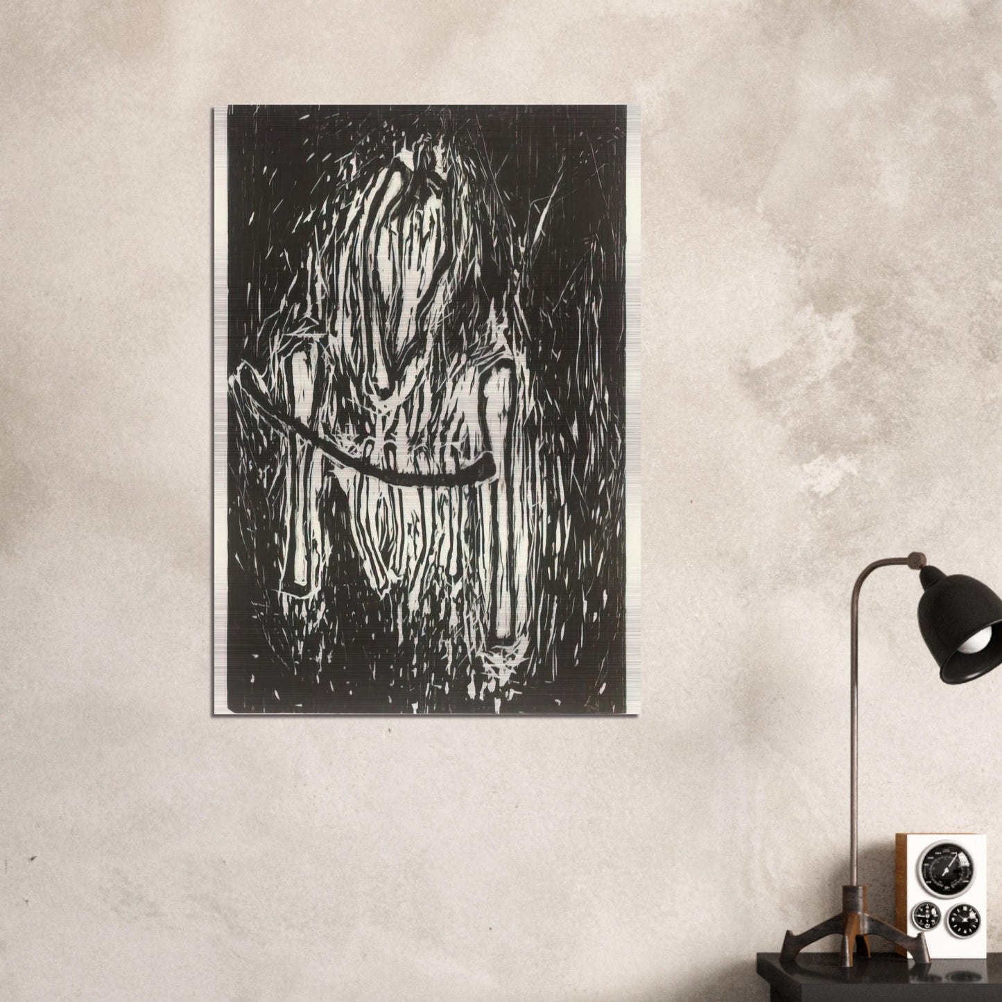 HEAD AND BONES 1980 - Susan Rothenberg Brushed Aluminum Print - 70x100 cm / 28x40 inches | Susan Rothenberg Aluminum Print | Susan Rothenberg Prints