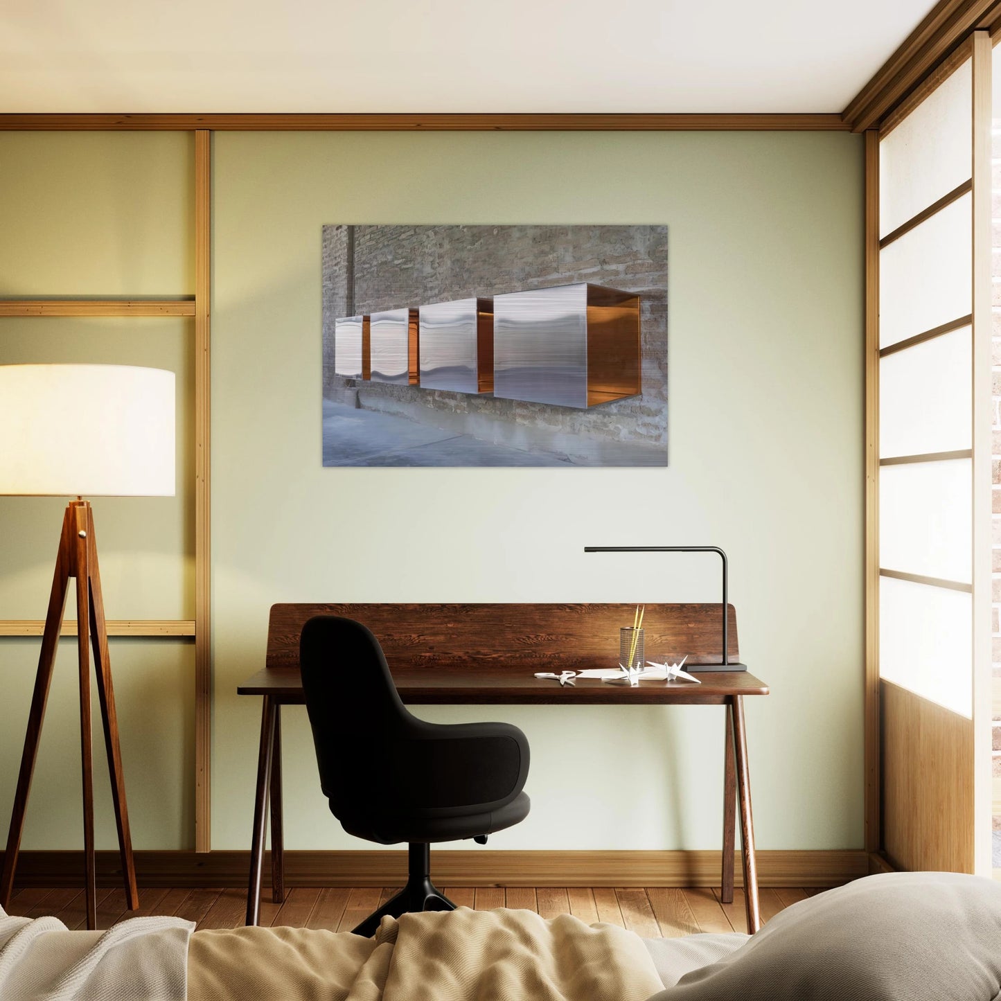 Untitled First Multi-Unit Work - 1966 - Donald Judd Brushed Aluminum Print - 70x100 cm / 28x40 inches | Donald Judd Aluminum Print | Donald Judd Prints