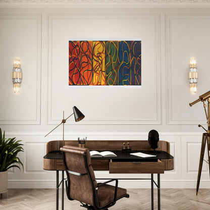 The Propitious Garden of Plane Image Version One - 2005 - Brice Marden Brushed Aluminum Print - 70x100 cm / 28x40 inches | Brice Marden Aluminum Print | Brice Marden Prints