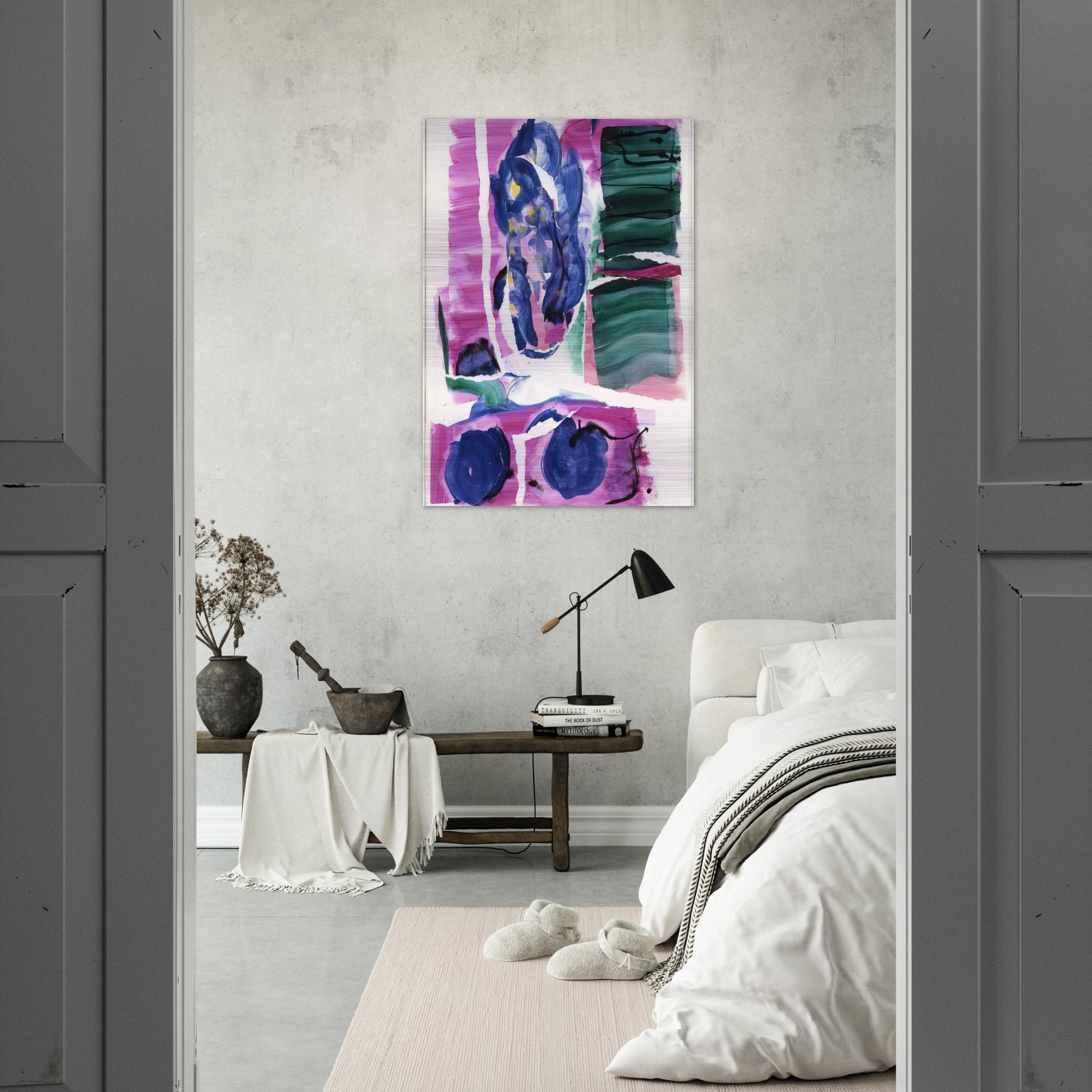 VARIATIONS I ON CLARKS COVE 1962 - Grace Hartigan Brushed Aluminum Print - 70x100 cm / 28x40 inches | Grace Hartigan Aluminum Print | Grace Hartigan Prints
