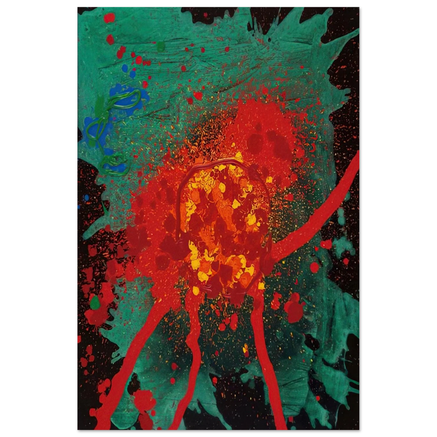 Blood Feud - 28.8.07 - 2007 - John Hoyland Art Prints - 100x150 cm / 40x60″ inches | John Hoyland Poster | John Hoyland Prints