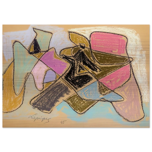 Untitled - 1945 - Charles Lapicque Brushed Aluminum Print - 70x100 cm / 28x40 inches | Charles Lapicque Aluminum Print | Charles Lapicque Prints