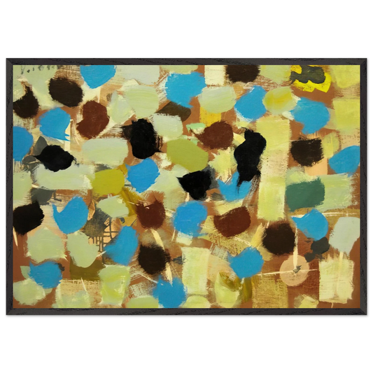 Number 7 - 1953 - Bradley Walker Tomlin 70x100 cm / 28x40 inches Framed Art Print – Black Wooden Frame