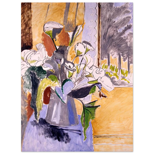 Henri Matisse - BOUQUET OF FLOWERS ON A VERANDA 1912  75x100 cm / 30x40inches Fine Art Poster