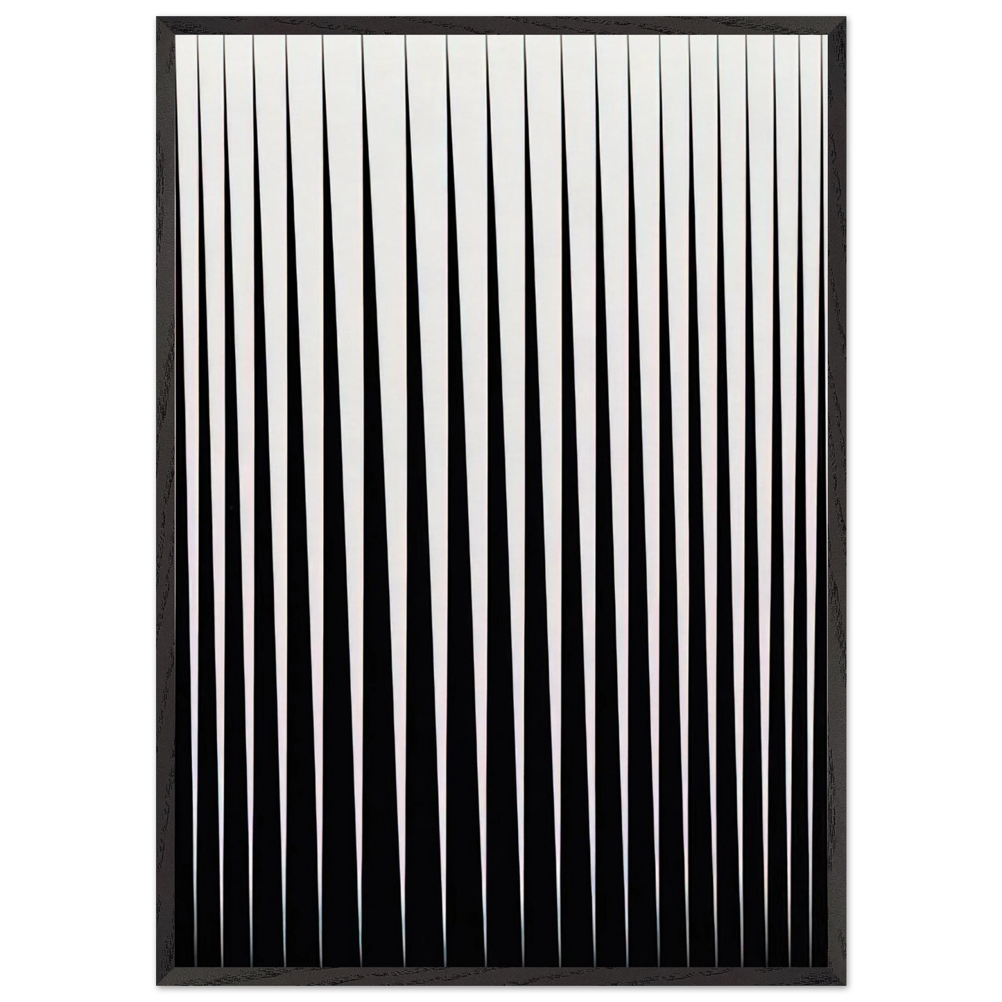 BREATHE 1966 - Bridget Riley 70x100 cm / 28x40 inches Framed Art Print – Black Wooden Frame