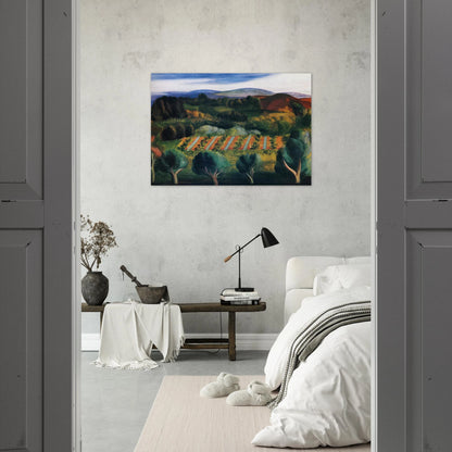 PROVENCE LANDSCAPE 1918 - Moise Kisling Brushed Aluminum Print - 70x100 cm / 28x40 inches | Moise Kisling Aluminum Print | Moise Kisling Prints