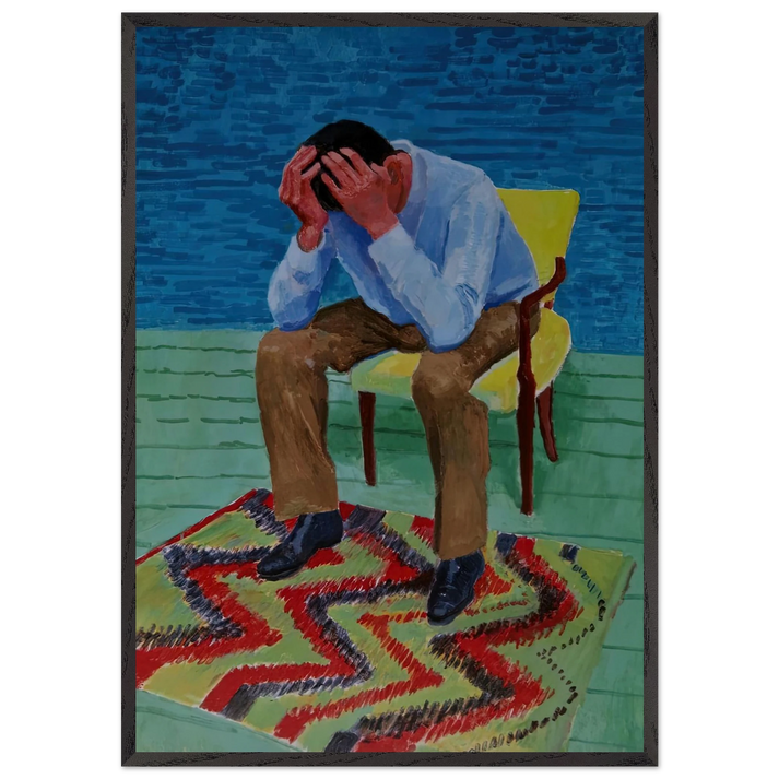 David Hockney N16 - David Hockney 70x100 cm / 28x40 inches Framed Art Print – Black Wooden Frame | David Hockney Art | Artwork by David Hockney