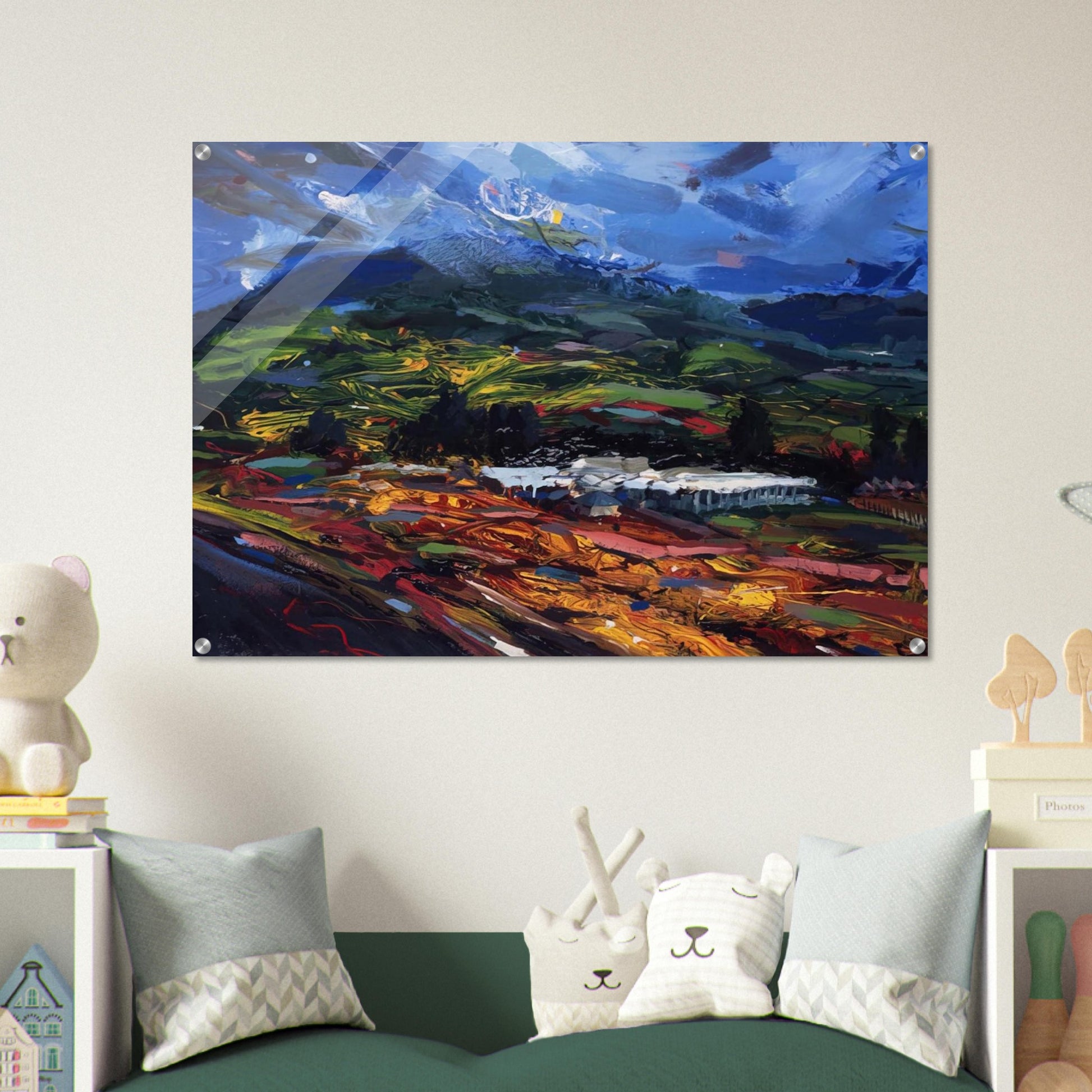 Untitled - Abstract Expressionism, Neo-Expressionism - Gebre Kristos Desta Acrylic Print - 70x100 cm / 28x40″ inches