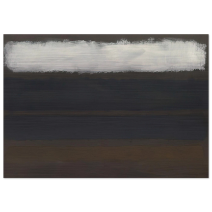 No. 14 Horizontals, White over Darks - 1961 - Mark Rothko Brushed Aluminum Print - 70x100 cm / 28x40 inches | Mark Rothko Aluminum Print | Mark Rothko Prints