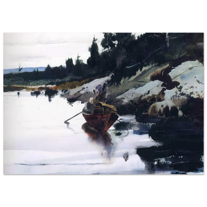 Andrew Wyeth - TURKEY COVE LEDGE Wall Art - 30x40 cm / 12x16 inches - Fine Art Poster-canvas - -