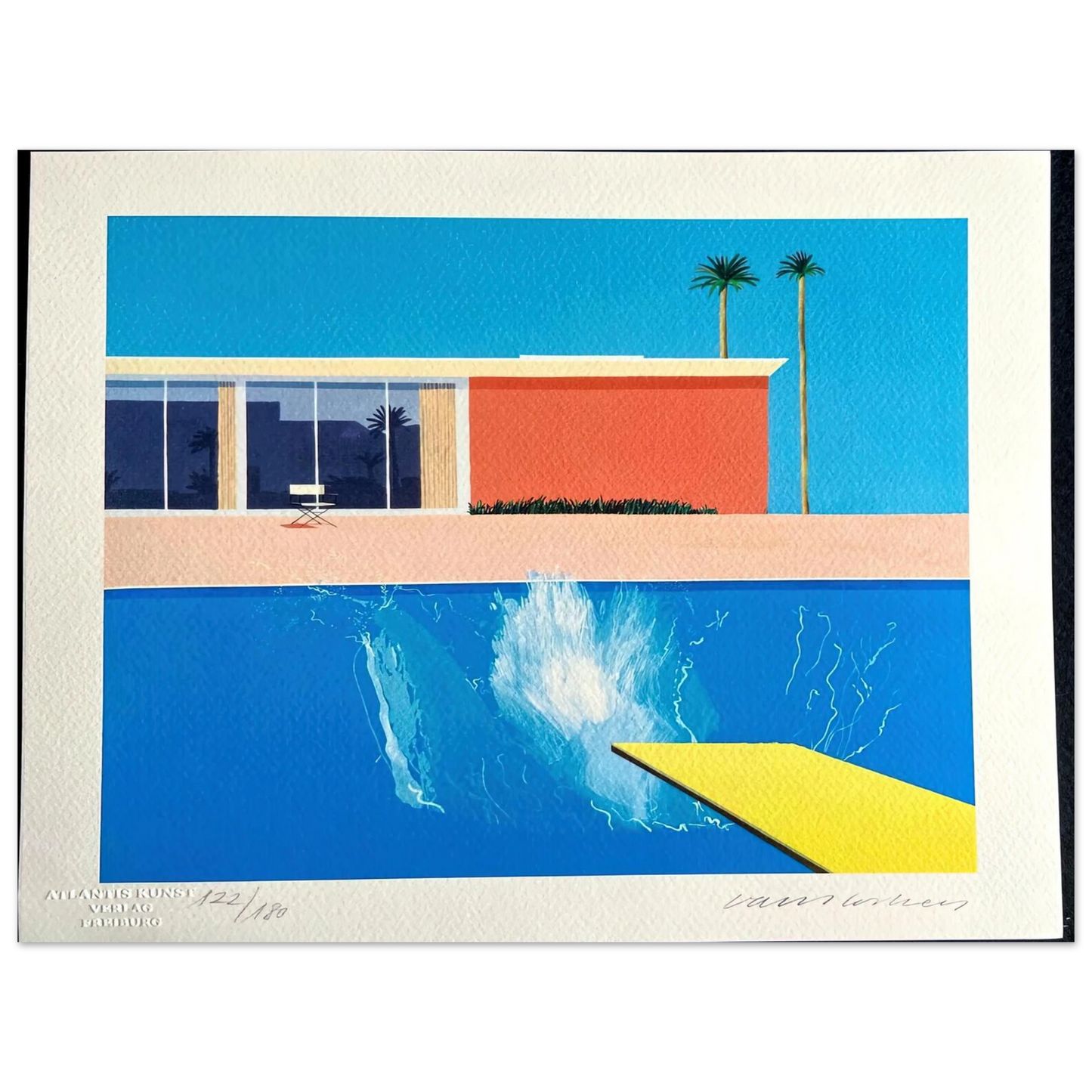 David Hockney - David Hockney Wall art - 28x43  cm / XL (11x17 inches) - Premium Wooden Framed Poster With Fine Art Paper-canvas - Black frame