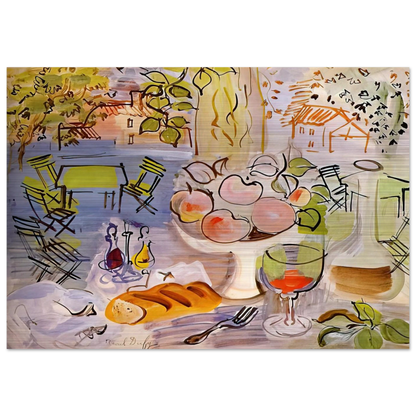 STILL LIFE 1928 - Raoul Dufy Brushed Aluminum Print - 70x100 cm / 28x40 inches | Raoul Dufy Aluminum Print | Raoul Dufy Prints