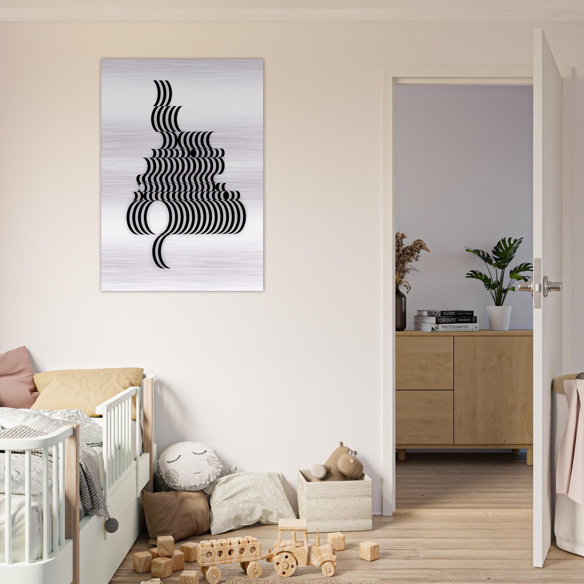 FRAGMENT 2 1965 - Bridget Riley Brushed Aluminum Print - 70x100 cm / 28x40 inches | Bridget Riley Aluminum Print | Bridget Riley Prints