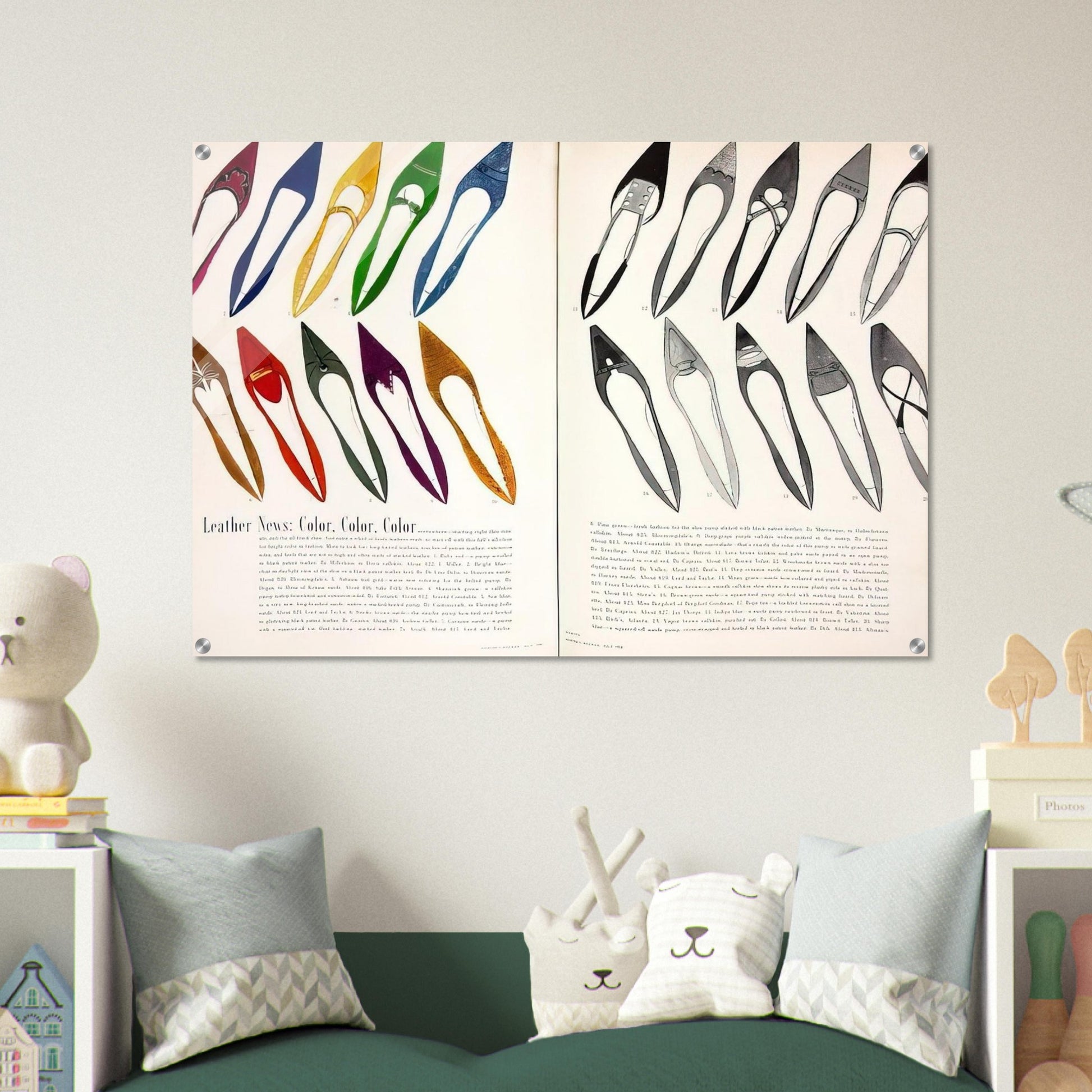 Shoe Advertisement for I.Miller  Harper's Bazzar  - Andy Warhol Acrylic Print - 70x100 cm / 28x40″ inches