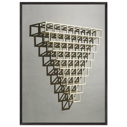 9-8-7-6-5-4-3-2-1 Half Off - Sol LeWitt 70x100 cm / 28x40 inches Framed Art Print – Black Wooden Frame
