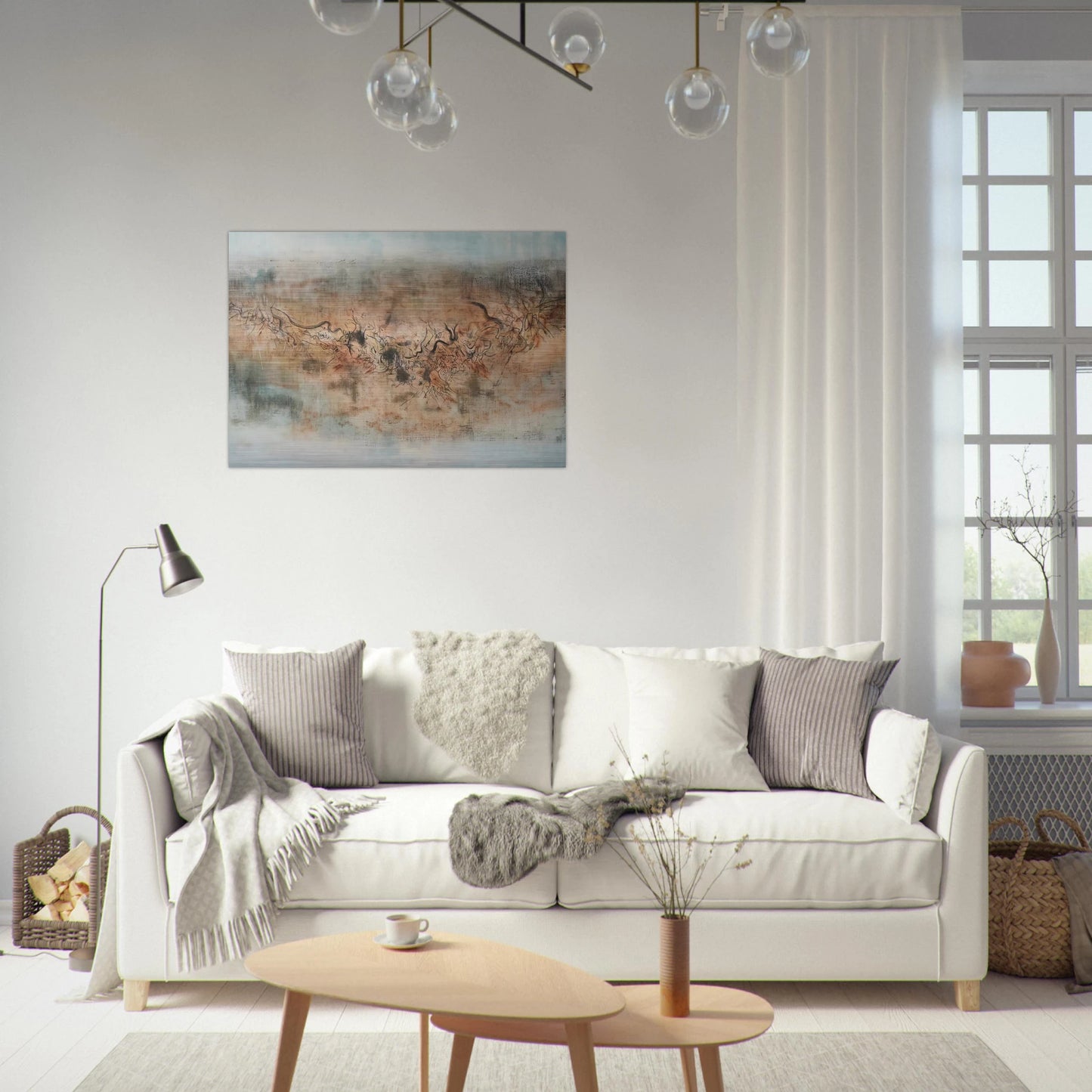 VENT ET POUSSI RE 1957 - Zao Wou-Ki Brushed Aluminum Print - 70x100 cm / 28x40 inches | Zao Wou-Ki Aluminum Print | Zao Wou-Ki Prints