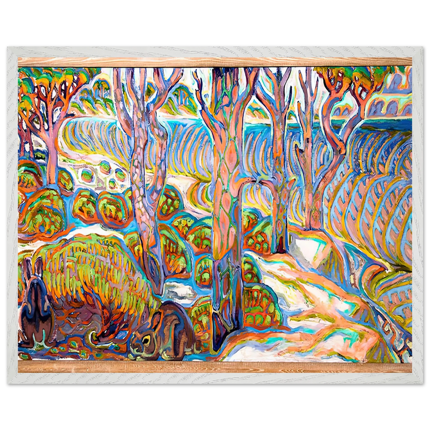 Walter Inglis Anderson - Walter Anderson Wall art - 27x35 cm / 11x14 inches - Premium Wooden Framed Poster With Fine Art Paper-canvas - White frame