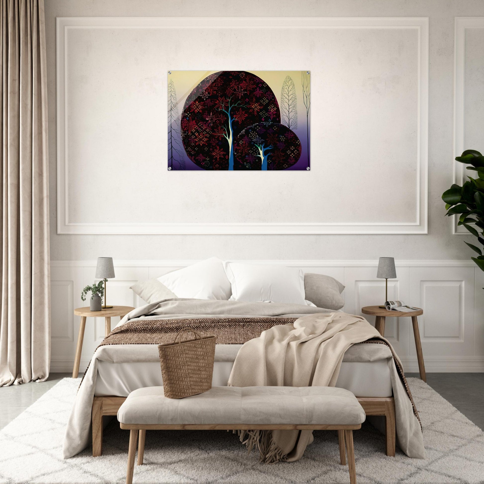 A Tree Poem - Eyvind Earle Acrylic Print - 70x100 cm / 28x40″ inches | Eyvind Earle Wall Art | Eyvind Earle Prints
