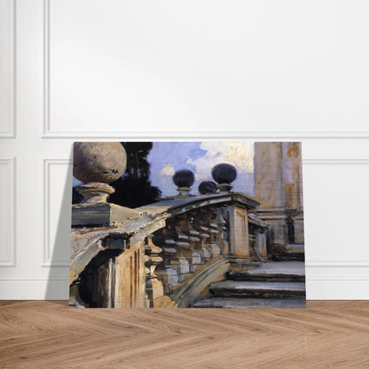 The Steps of the Church of S. S. Domenico-e-Siste in Rome - John Singer Sargent Brushed Aluminum Print - 70x100 cm / 28x40 inches | John Singer Sargent Aluminum Print | John Singer Sargent Prints