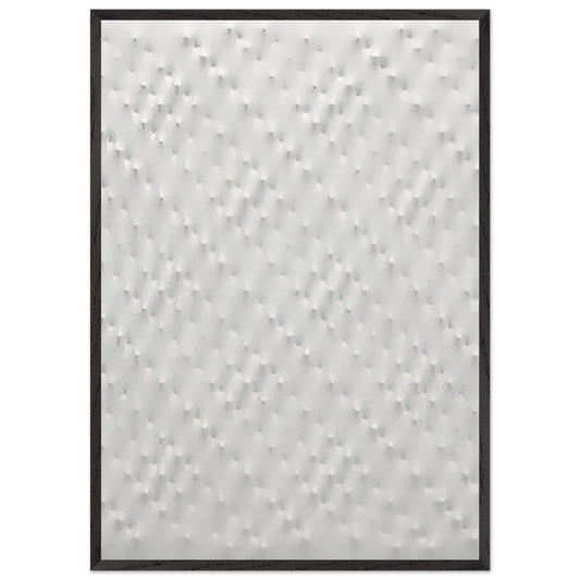 Superficie bianca - 2005 - Enrico Castellani 70x100 cm / 28x40 inches Framed Art Print – Black Wooden Frame