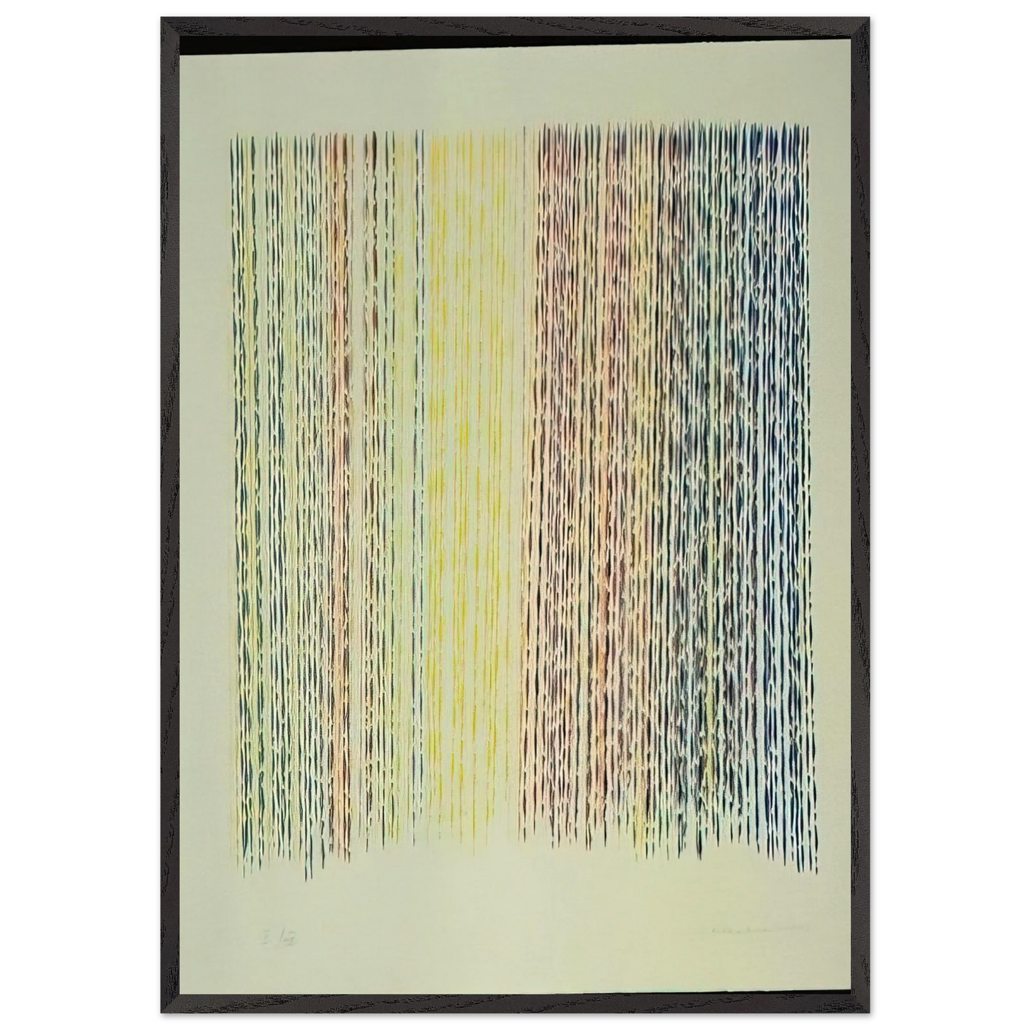 Paplito della Luce - 1983 - Piero Dorazio 70x100 cm / 28x40 inches Framed Art Print – Black Wooden Frame