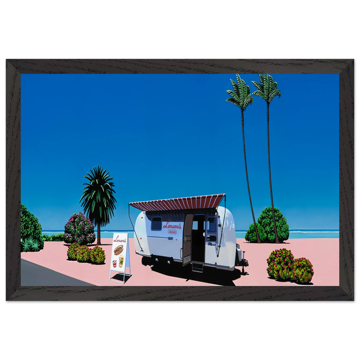 Hiroshi Nagai - Lemson's Beams Wall Art - 30x40 cm / 12x16 inches - Premium Wooden Framed Poster With Fine Art Paper - Black frame