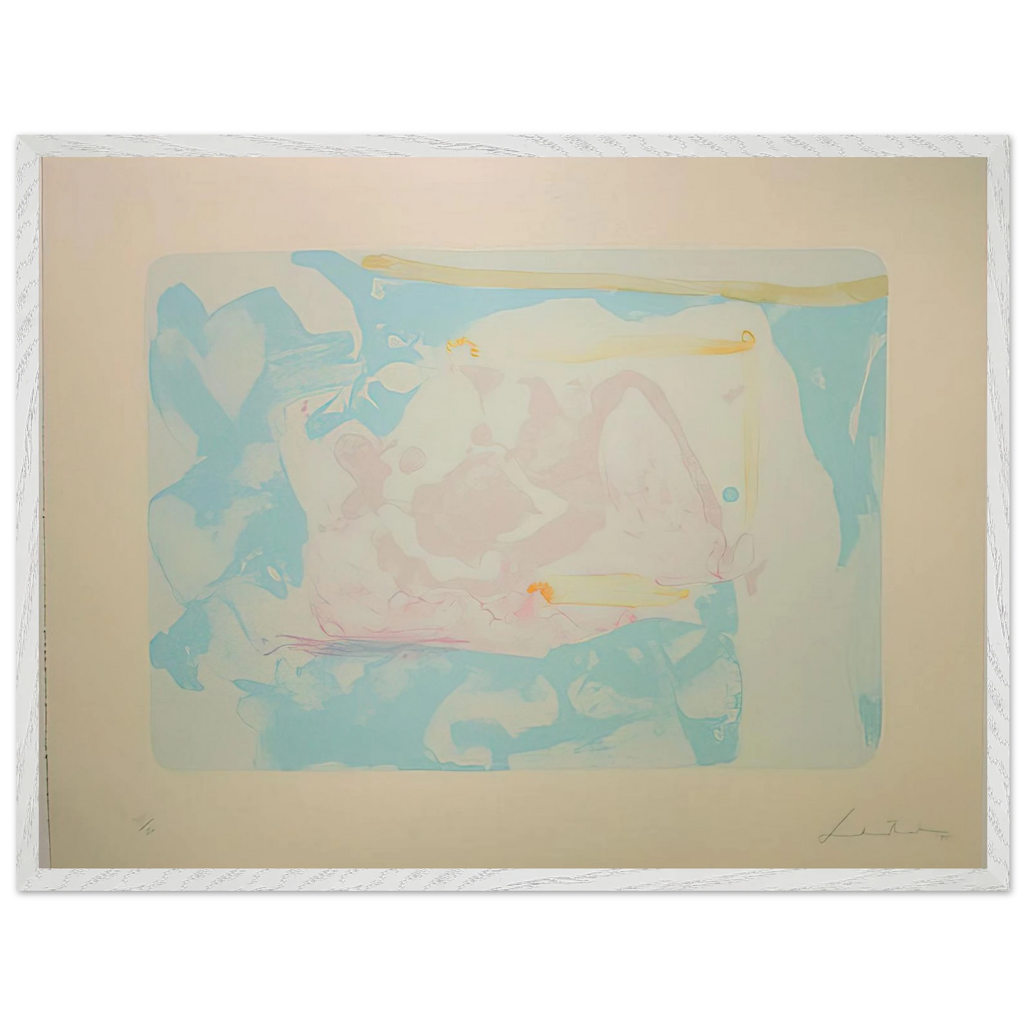 Helen Frankenthaler - Reflections III - 1995 Wall art - 27x35 cm / 11x14 inches - Fine Art Poster-canvas - -
