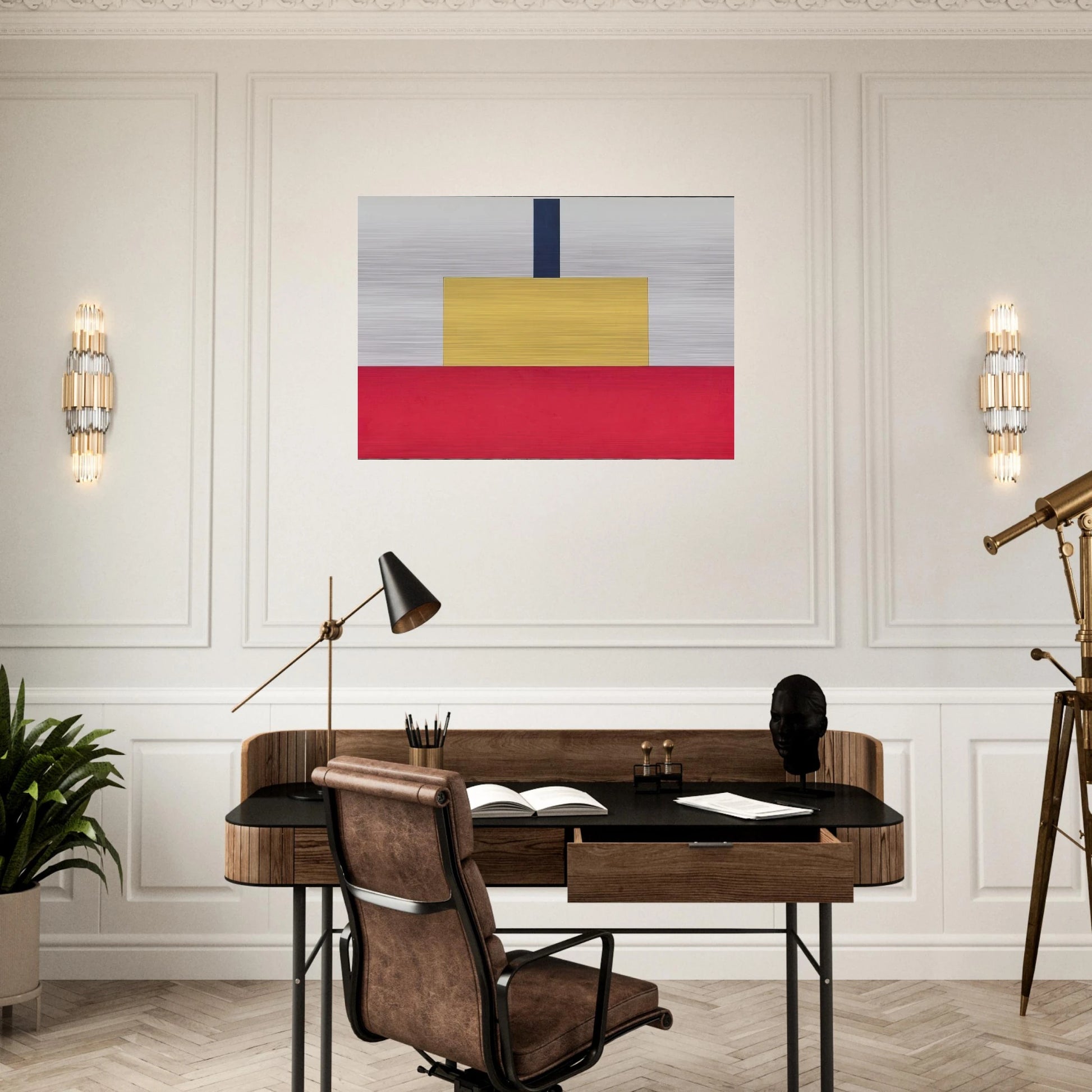 Castle CCCXXXIII 15.7.01 - 2001 - Bob Law Brushed Aluminum Print - 70x100 cm / 28x40 inches | Bob Law Aluminum Print | Bob Law Prints