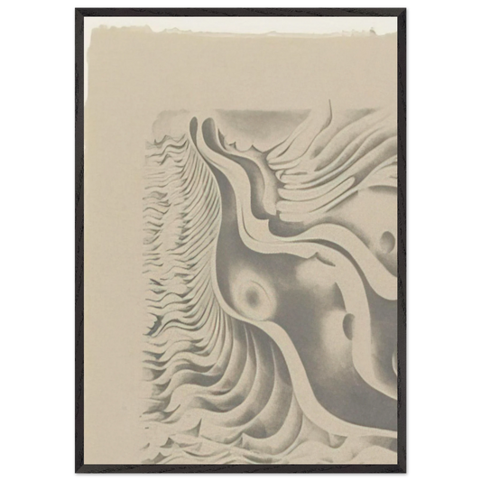 FIFTEENTH STONE 1980 - Lee Bontecou 70x100 cm / 28x40 inches Framed Art Print – Black Wooden Frame
