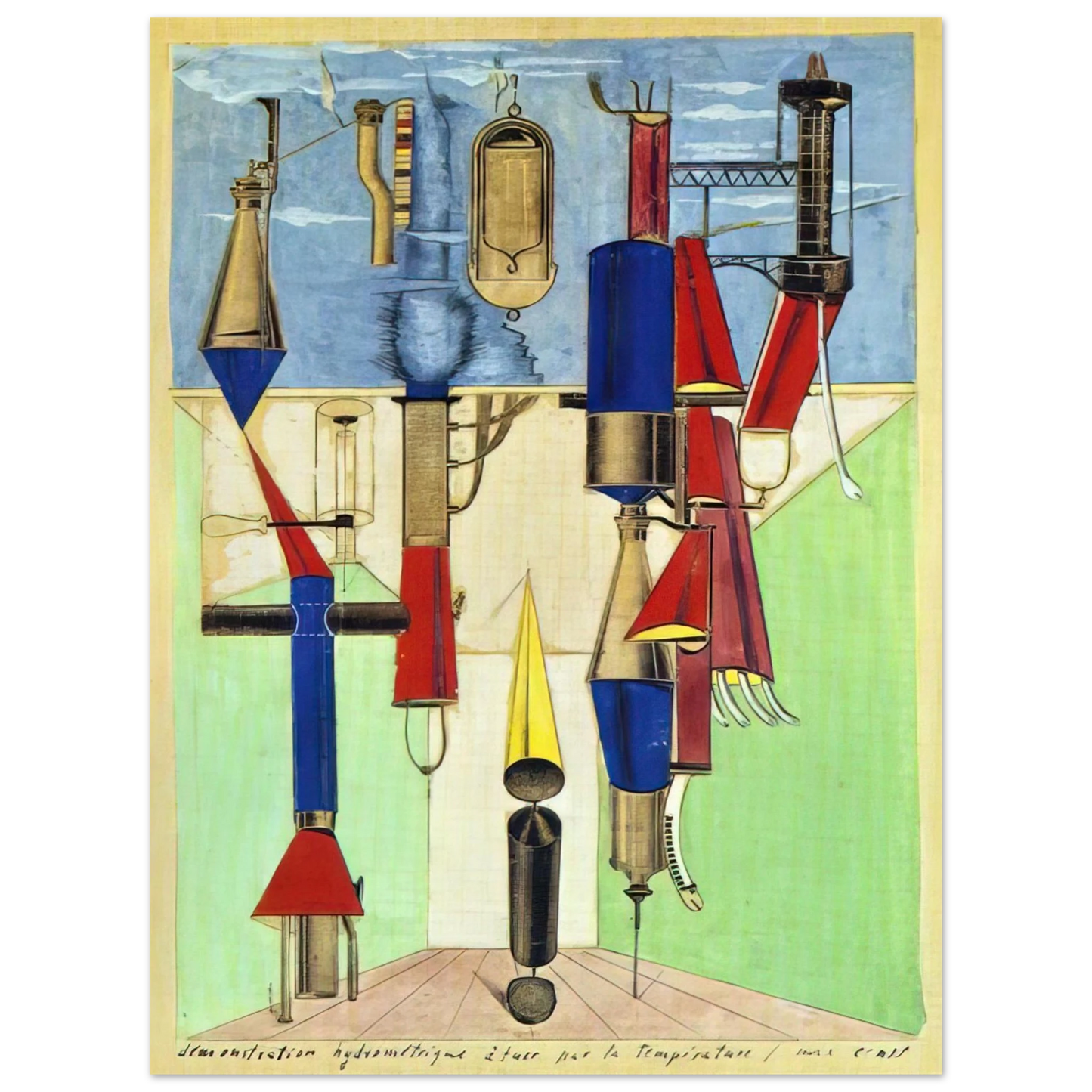 Max Ernst - Hydrometric Demonstration  75x100 cm / 30x40inches Fine Art Poster