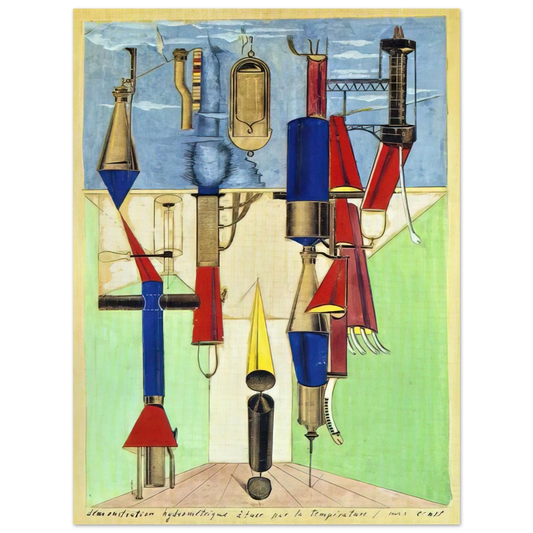 Max Ernst - Hydrometric Demonstration  75x100 cm / 30x40inches Fine Art Poster