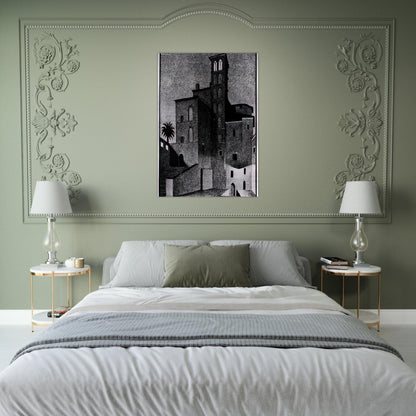 SS GIOVANNI ET PAOLO ROME MAY 1936 1936 - MC Escher Brushed Aluminum Print - 70x100 cm / 28x40 inches | MC Escher Aluminum Print | MC Escher Prints