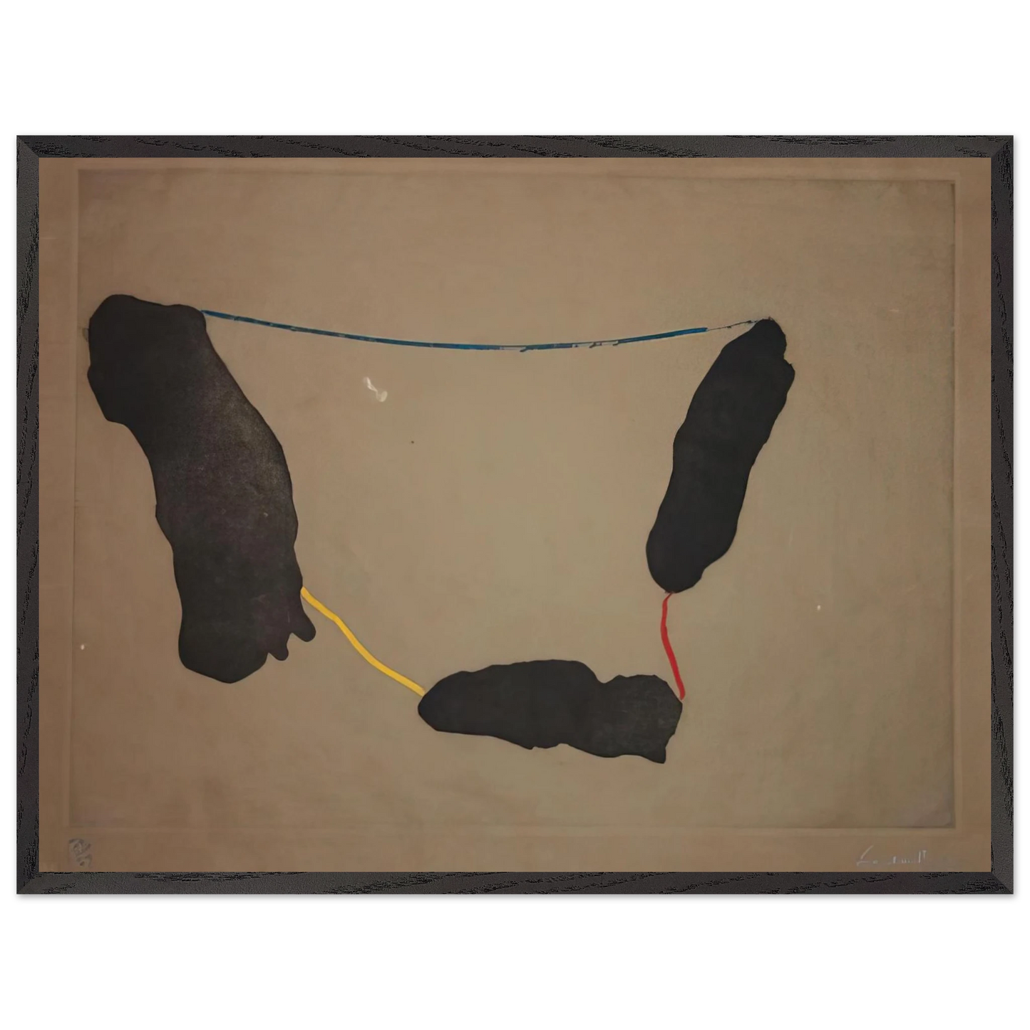 Helen Frankenthaler - Connected By Joy - 1973 Wall art - 13x18 cm / 5x7 inches - Premium Wooden Framed Poster With Fine Art Paper-canvas - White frame
