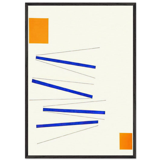 Relief in Orange and Blue - 1956 - Lygia Pape 70x100 cm / 28x40 inches Framed Art Print – Black Wooden Frame