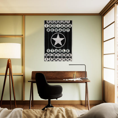Robert Indiana, New Art, Stable New York - Robert Indiana Brushed Aluminum Print - 70x100 cm / 28x40 inches | Robert Indiana Aluminum Print | Robert Indiana Prints