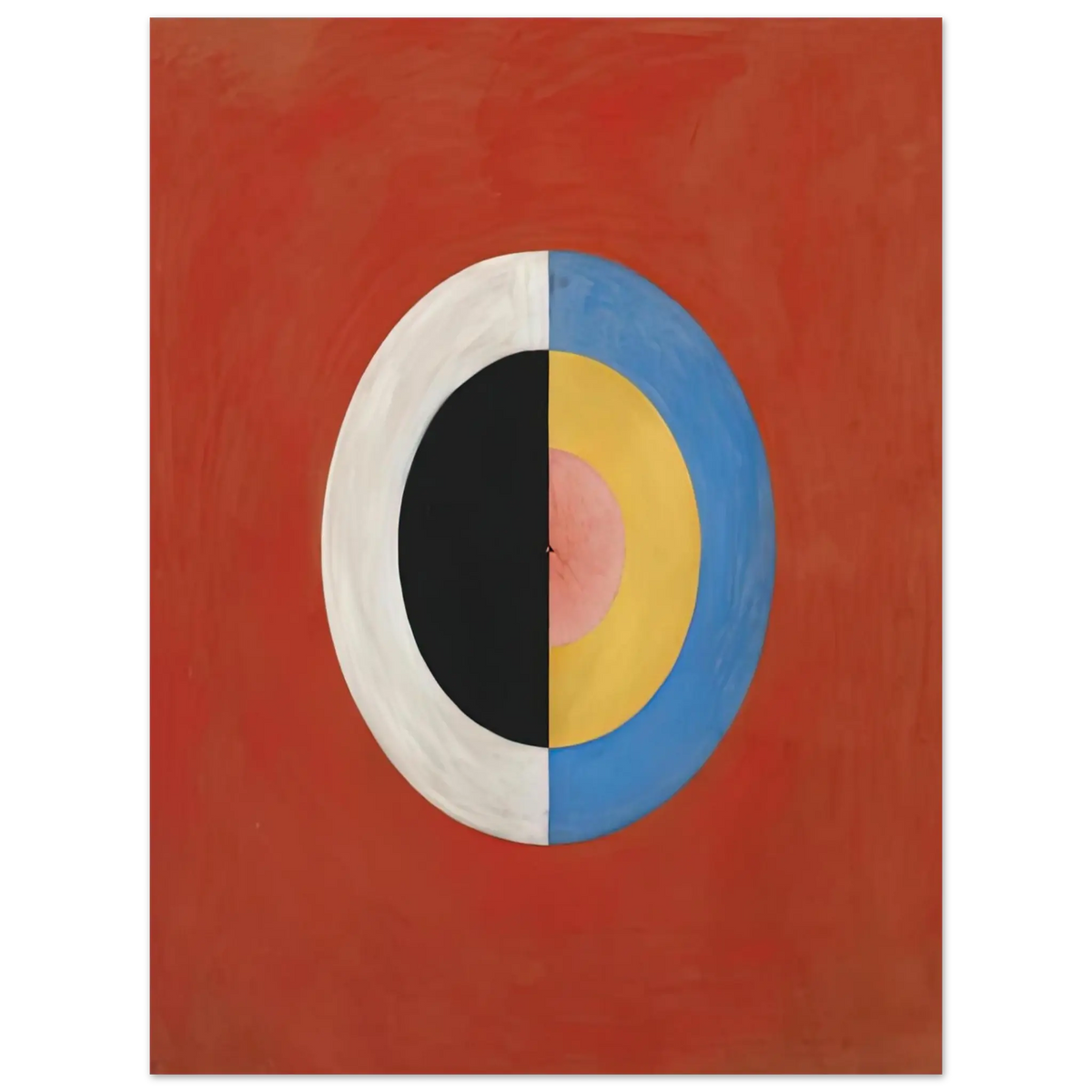 Hilma af Klint - THE SWAN NO 17 1915 0 Wall art - 21x29.7 cm / 8x12" - Premium Wooden Framed Poster With Fine Art Paper - Black frame