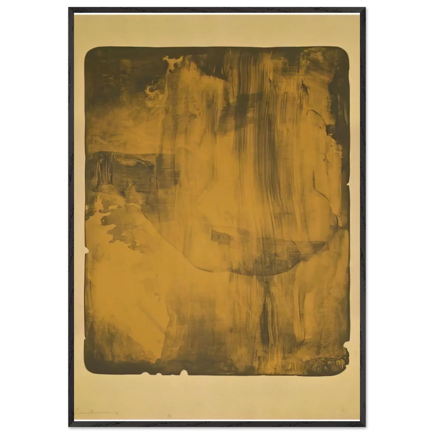 Helen Frankenthaler - Bronze Smoke - 1978 Wall art - 21x29.7 cm / 8x12" - Premium Wooden Framed Poster With Fine Art Paper - White frame