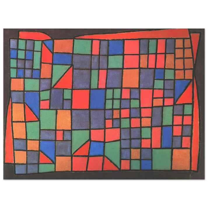 Paul Klee - GLASS FACADE 1940  75x100 cm / 30x40inches Fine Art Poster