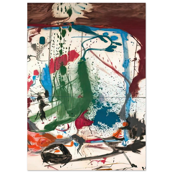Helen Frankenthaler - Las Mayas, 1958- Wall Art - 60x80 cm / 24x32 inches - Premium Wooden Framed Poster With Fine Art Paper-canvas - Wood frame
