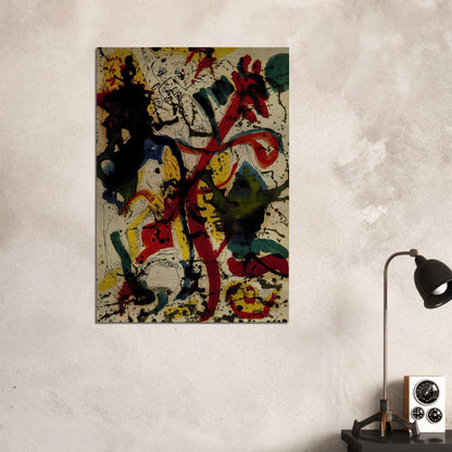UNTITLED 1944 - Jackson Pollock Brushed Aluminum Print - 70x100 cm / 28x40 inches | Jackson Pollock Aluminum Print | Jackson Pollock Prints