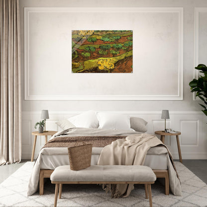 Olive Trees against a Slope of a Hill - Vincent van Gogh Acrylic Print - 70x100 cm / 28x40″ inches | Vincent van Gogh Wall Art | Vincent van Gogh Prints